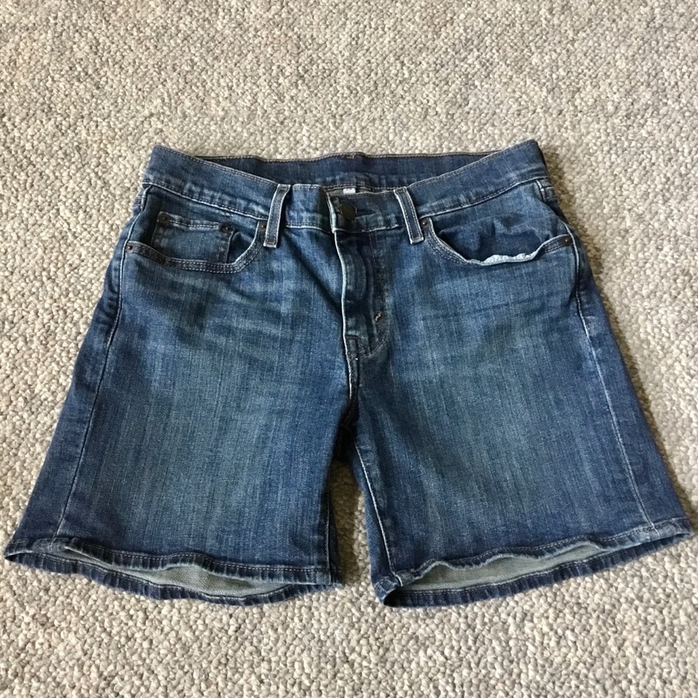 Levi's Denim Mid Rise Stretch Jean Shorts